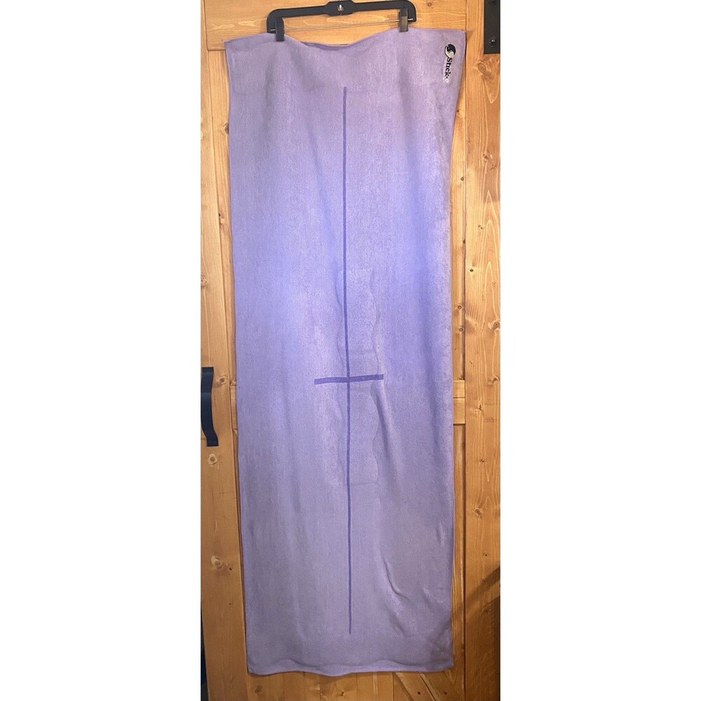 Stick-e Yoga Mat Towel Purple Non Slip Grip Hot Yoga Microfiber Cover Purple